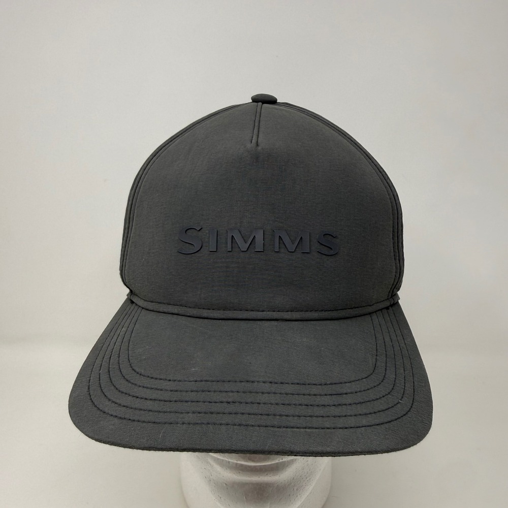 Simms Superlight Cap Mens Carbon Grey Nylon Fishing Hat Adjustable OSFA RN103631